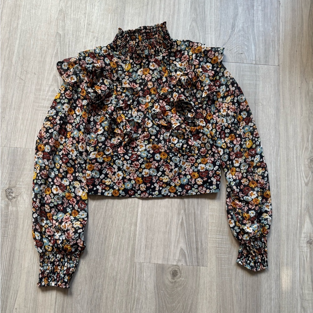 Zara Multicolor Floral Blouse - Picture 2 of 8